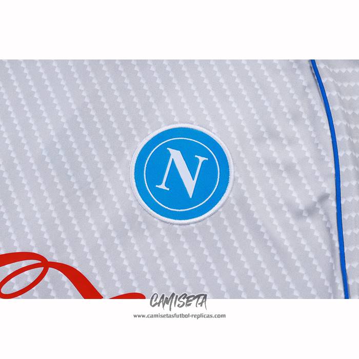 Chandal del Napoli 2025-2026 Manga Corta Blanco - Pantalon Corto